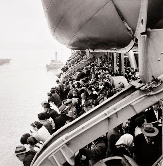 European immigrants arriving at Ellis Island, early 20th century