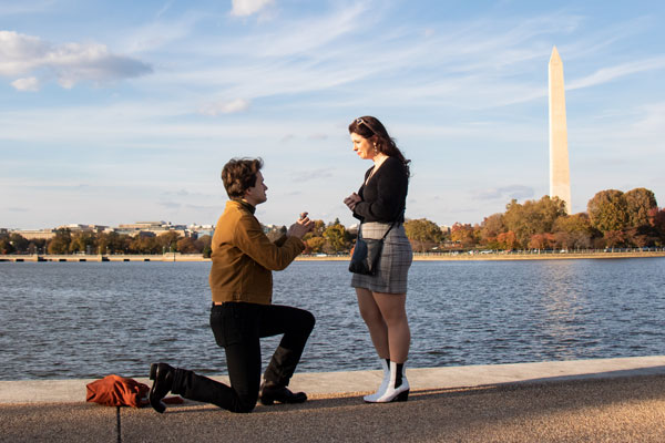 Engagement proposal in DC – Market Street Diamonds Couple