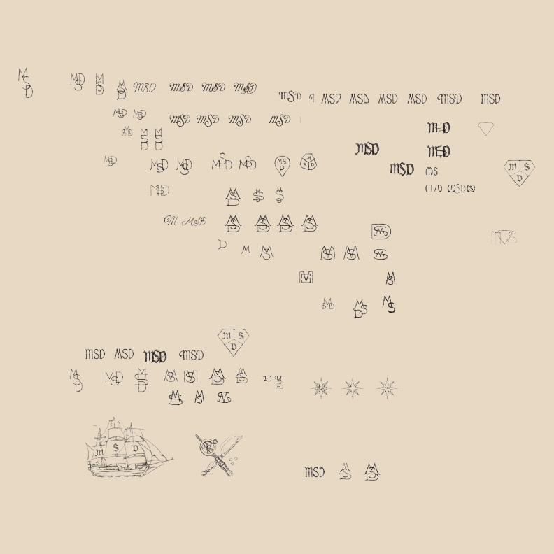 Design elements from early iterations of the MSD Heritage Crest