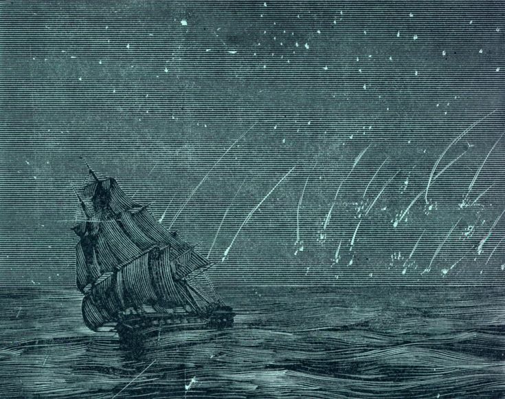 Lithograph of Schooner crossing the Atlantic