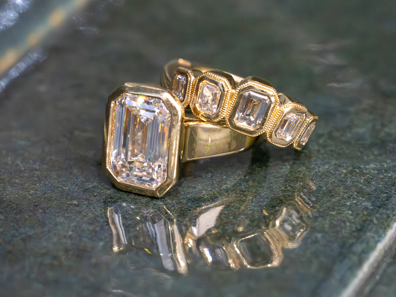 Sydney's bridal rings